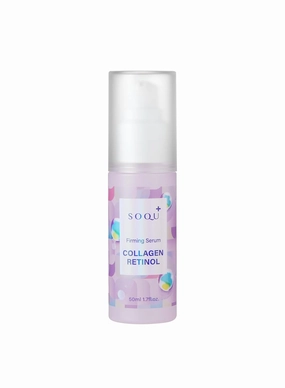 SOQU Collagen Retinol Firming Serum - Lightweight Hydrating Facial Serum to Support Skin Firmness and Radiance - 50ml 1.69 fl oz - Made in Korea