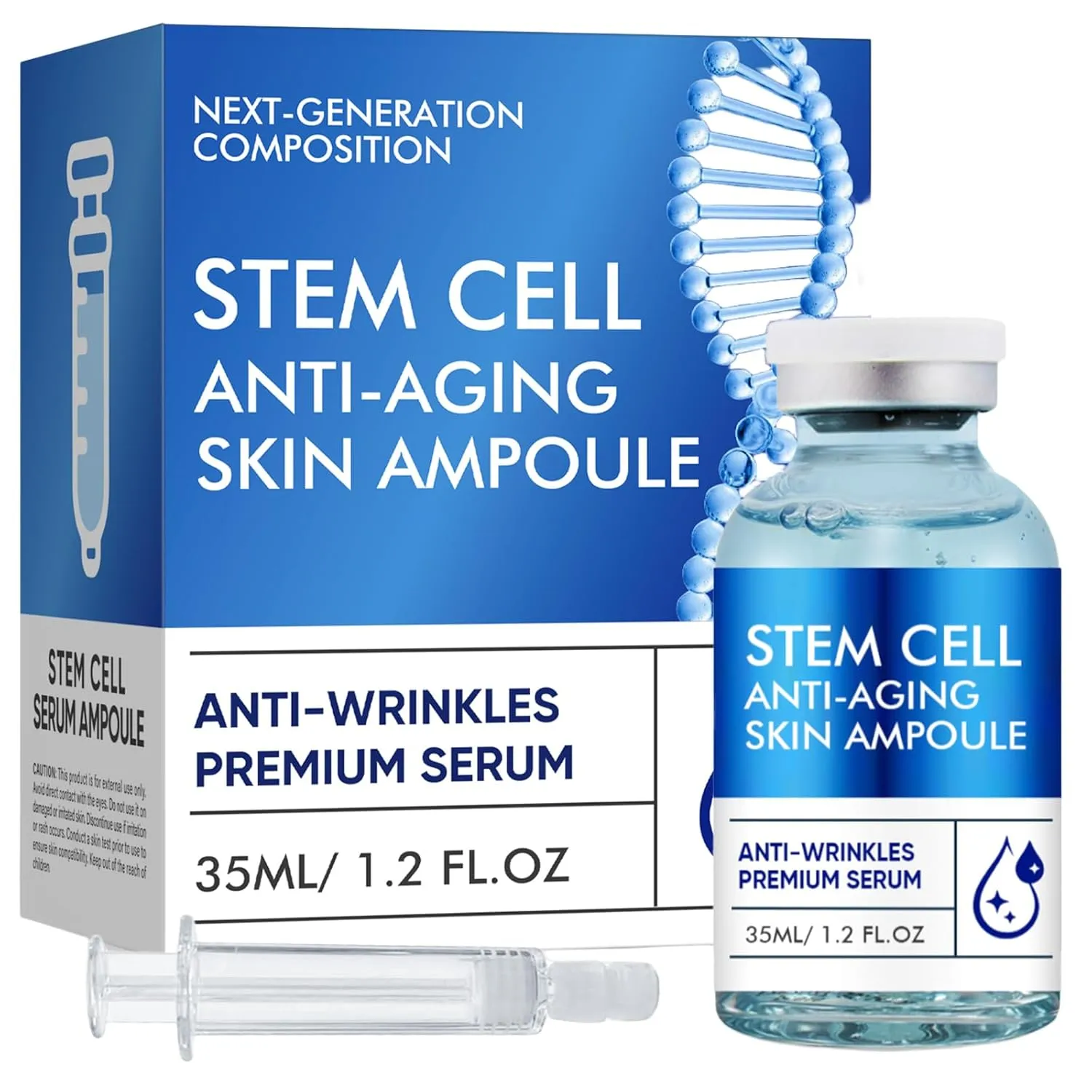 Stem Cell Anti-Aging Serum - Firm, Hydrate, and Renew Your Skin for a Youthful Glow,Strengthens and Moisturises Skin，Use with and Without MicroNeedling, Anti Aging & Smooth Wrinkles
