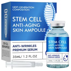 Stem Cell Anti-Aging Serum - Firm, Hydrate, and Renew Your Skin for a Youthful Glow,Strengthens and Moisturises Skin，Use with and Without MicroNeedling, Anti Aging & Smooth Wrinkles