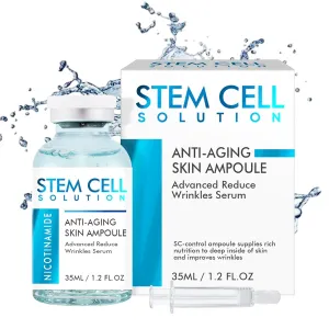 Stem Cell Serum for Face, Anti Aging Microneedling Serum Uses with or without Micro Needling, Smooths Wrinkles and Moisturizes Skin