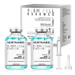 Stem Cell Serum for Face, Microneedling Serum Ampoule for Anti-Aging, Wrinkle & Scar Removal, Hydrating Facial Serum to Use with and Without Micro Needling for Smooth, Rejuvenated Skin, 1.2 Fl Oz
