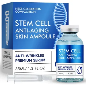 Stem Cell Serum for Face, Microneedling Serum Makes Skin Feel Firmer, Stem Cells Strengthens and Moisturises Skin, Anti Aging Face Essence to Use with and Without MicroNeedling