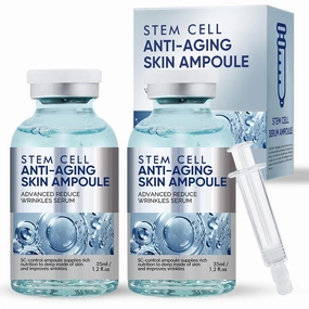Stem Cell Serum for Face, 2 Count Microneedling Serum, Stem Cell Solution Ampoule to Use with and without Micro Needling, Anti Aging & Smooth Wrinkles03