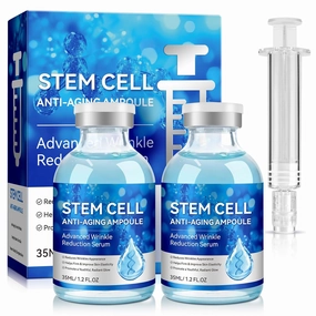Stem Cell Serum for Face, Stem Cell Anti-Aging Ampoule, Anti Aging Smooth Nourish & Moisturize Skin Serum-1.2 fl.oz(2PCS)