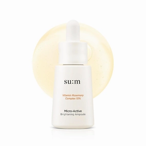 SU:M Micro-Active Toning Ampoule (0.5 fl oz) - High Potency Serum for Immediate and Firming, All Skin Types, Korean Skin Care. Pure Vitamin C & E, Niacinamide.