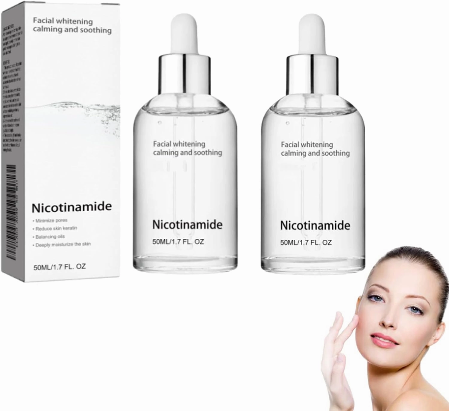 Sunnylas Niacinamide Freckles Removal Serum, Niacinamide Serum for Face and Body, Freckles Removal, Hydrating and Moisturizing Facial Essence for All Type Skin