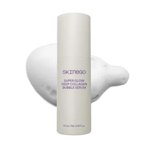 Super Glow Deep Collagen Bubble Serum 2.36 fl.oz, Korean Skincare Elasticity Boosting & Skin Firming Serum with 1,069,029ppb Collagen, Anti Aging & Hydrating for Fine Lines, Bubble Mask Pack