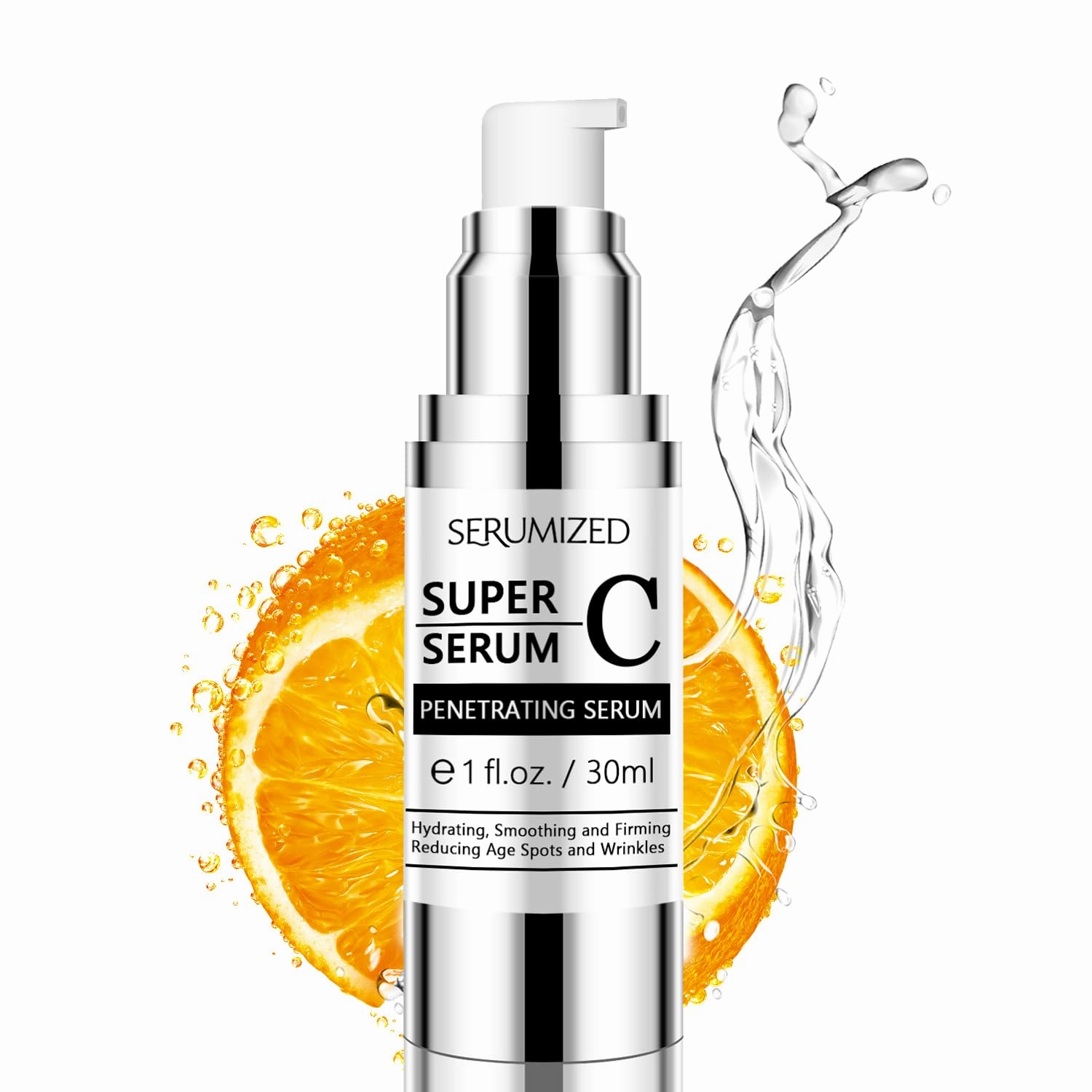 Super C Serum for Mature Skin, All-In-One Formula Hydrates, Firms, Lifts, Smooths, Targets Age Spots, Wrinkles, Vitamin C Serum; 1 fl oz