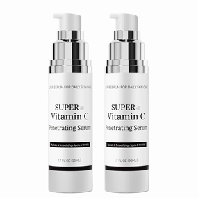 Super Vitamin C Serum for Women Over 70, Vitamin C Serum for Face, 2pack All-In-One Hydrating, with Hyaluronic Acid Vitamin E Smooths Fine Lines for Neck Face,50ML