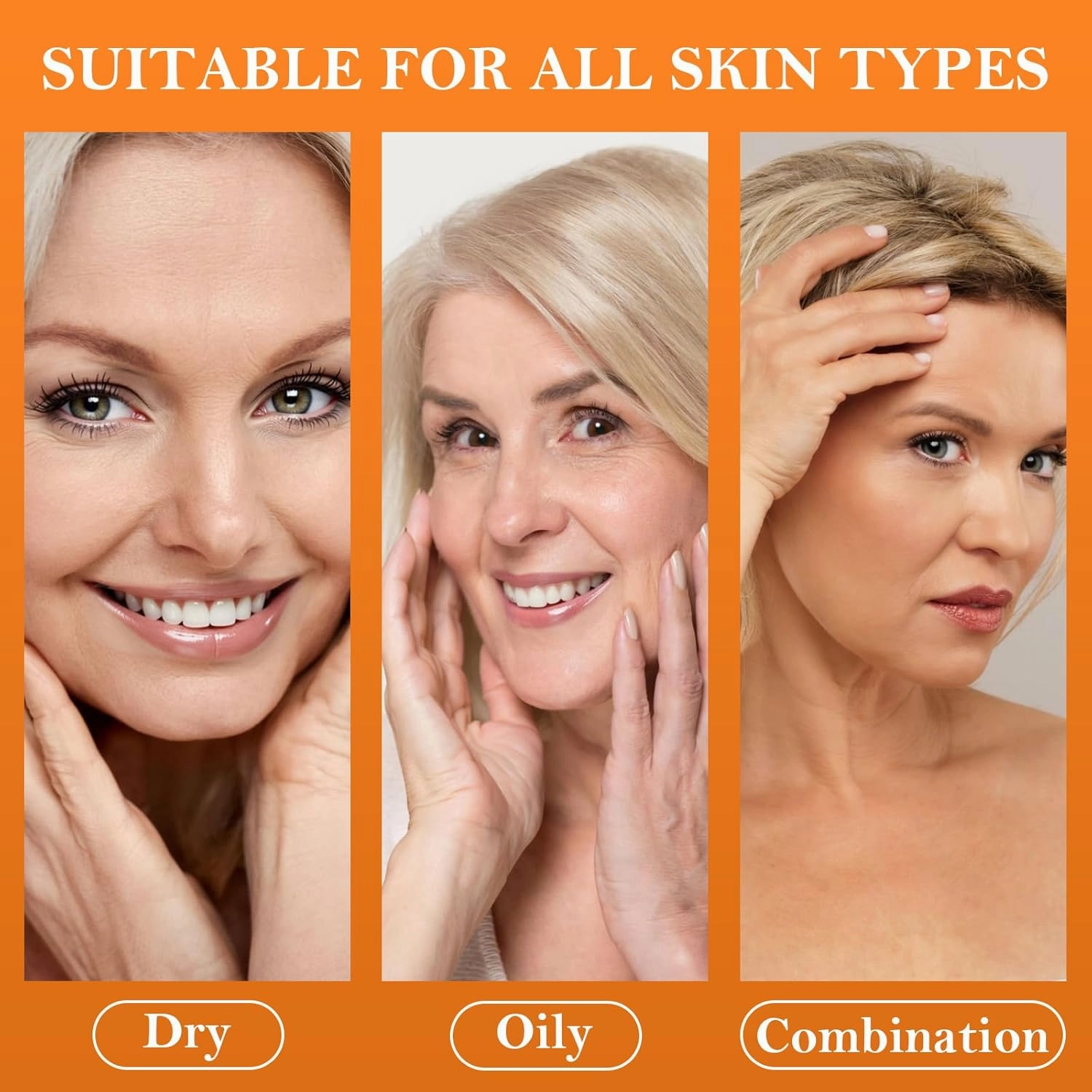 Super Vitamin C Serum for Women Over 70, Vitamin C Serum for Face, All-In-One Hydrating, with Hyaluronic Acid Vitamin E Smooths Fine Lines for Neck Face,50ML