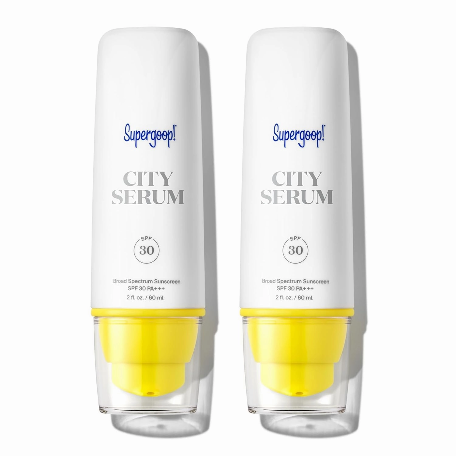 Supergoop! City Serum - 2 fl oz, Pack of 2 - SPF 30 PA    Anti-Aging Morning Lotion for Face - Lightweight Formula with Vitamin E & B5 - Great for Guys