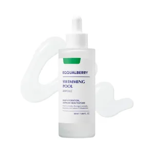Swimming Pool Ampoule - Hyaluronic Acid Serum for Glass Skin | Deep Hydration and Soothing with CICA Extracts | Korean Skin Care Serum, 1.69 Fl. Oz. 50ml