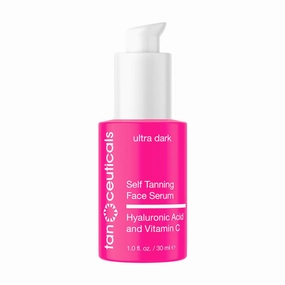 Tanceuticals Self Tanning Face Serum - Color-Correcting and Hydrating with Vitamin C & Hyaluronic - Facial Self Tanner for Natural Looking & Long Lasting Sunless Tan - 1 oz (Ultra Dark)