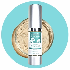 Teel Baobab Moisturizing Oil - Natural Beard Oil, Vitamin C Serum for Face, Hair, and Nails, 100% Cold Pressed Baobab Oil is Rich in Antioxidants, Vitamin A & C, Great for Dry Skin, 0.5 fl oz