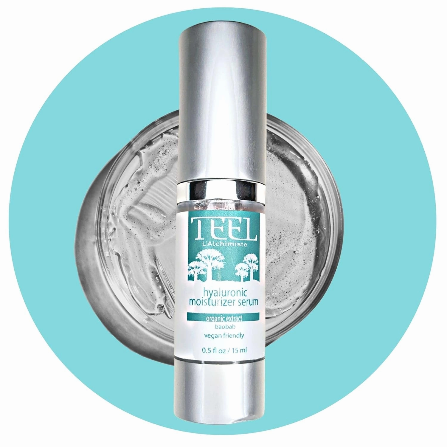 Teel Hyaluronic Moisturizer - Vitamin C Serum for Face with Hyaluronic Acid, For Oily and Blemished Skin, Vitamin E, Anti Aging, Hydrates & Brightens Dark Spots, Fine Lines & Wrinkles, 0.5 fl oz