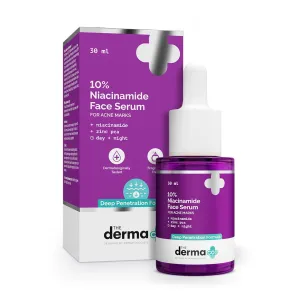 The Derma Co 10% Niacinamide Face Serum for Acne Marks | Helps Reduce Spots, Scars & Breakouts | Controls Oil & Sebum | Damage Repair Formula | 1.01 Fl Oz/30ml