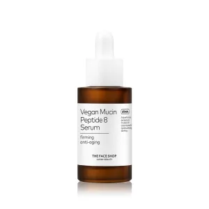 The Face Shopping 8 Peptide Serum, Vegan Mucin for Hydrating & Firming, Anti Aging Serum for All Skin Types, Korean Skin Care, 30ml