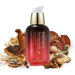 the SKIN HOUSE Wrinkle Supreme Serum 0.67 fl. oz. Trial-Size, Korean Red Ginseng, Mushrooms | Firming, Lifting, Fine Lines | Korean Skin Care, K-beauty, 20ml