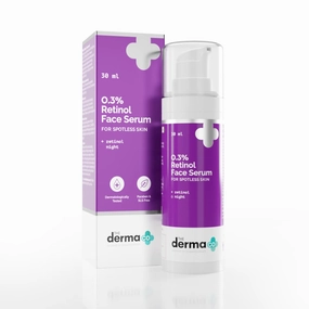 The Derma Co 0.3% Retinol Face Serum for Spotless Skin | with Anti Aging Properties | Reduces Fine Lines & Wrinkles | Use Daily at Night Only | 1.01 Fl Oz/30 ml