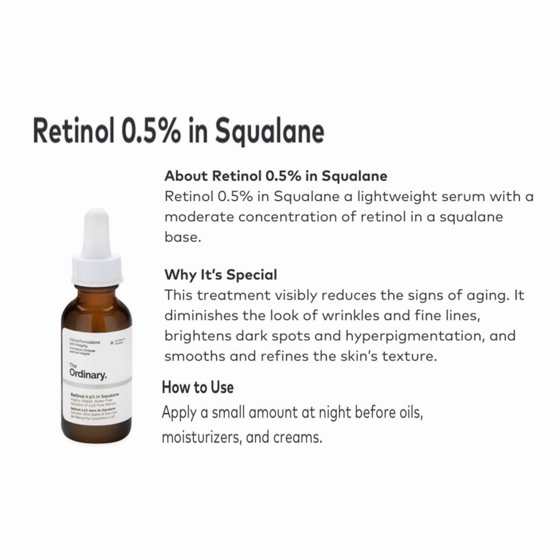 The Ordinary Retinol 0.5% in Squalane - 30ml