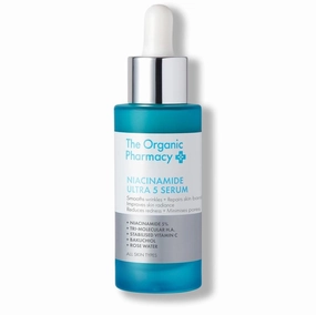 The Organic Pharmacy Niacinamide Ultra 5 Serum - Vitamin B3 Powerhouse with 5% Niacinamide, Vitamin C, Hyaluronic Acid, Bakuchiol, 1 Fl Oz