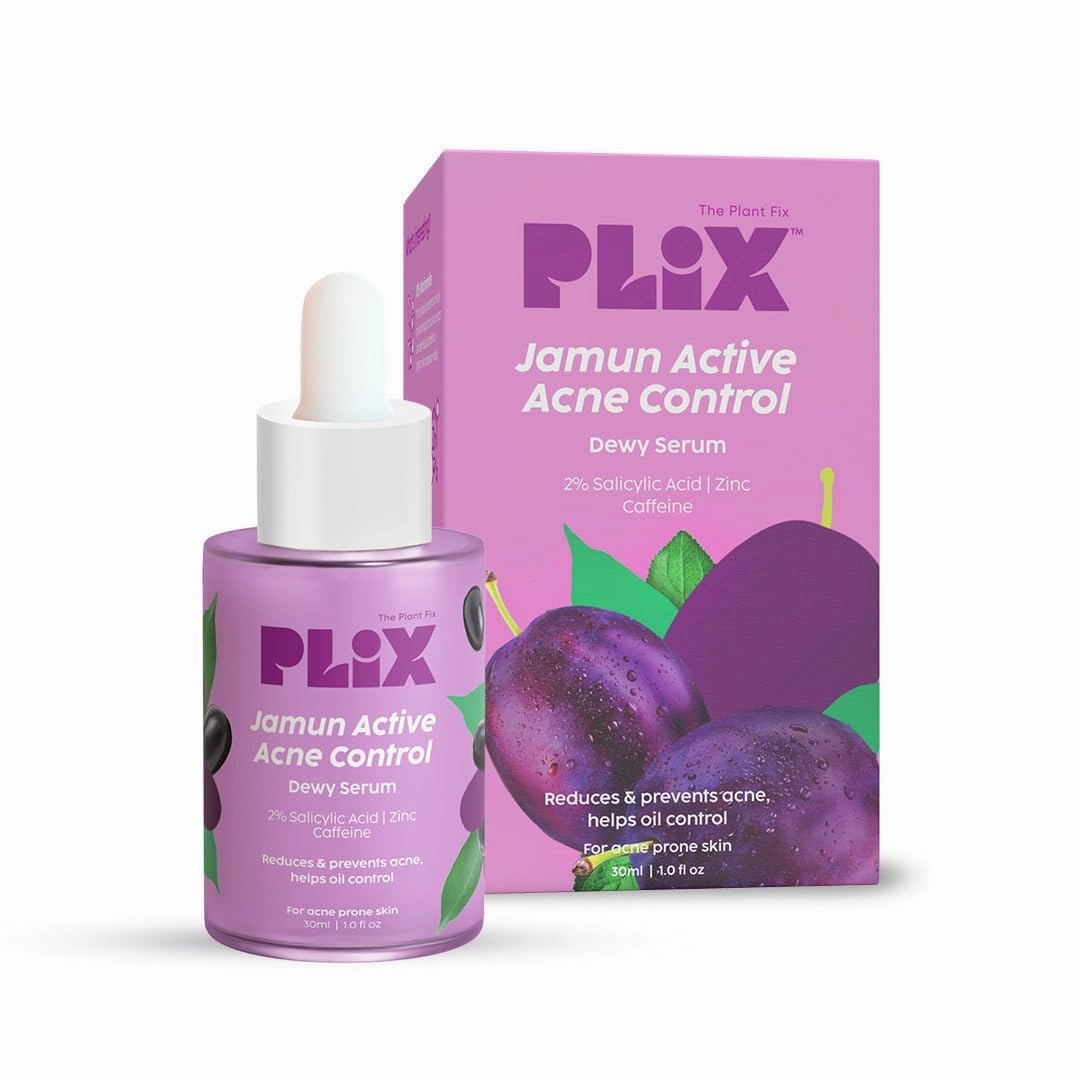 THE PLANT FIX 2% Salicylic Acid Jamun Active Acne Control Dewy Serum 30 ml for Active Acne & Dark Spot Reduction with Caffeine for Breakout Control (Pack of 1)