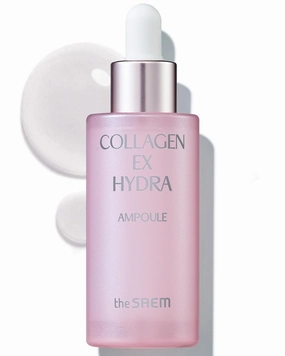 THESAEM Collagen EX Hydra Ampoule - Collagen & Ceramide Moisturizing Face Serum, Olive Oil & Squalane for Smooth Skin, Nourishing and Firming, Skin Irritation-Free, 1.01 fl.oz.