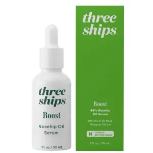 Three Ships Boost 49% Rosehip Oil Serum- Firming Face Serum, Smooths, Hydrates   Protects Skin, Plumps Look of Fine Lines and Reduces Discoloration (1 floz)