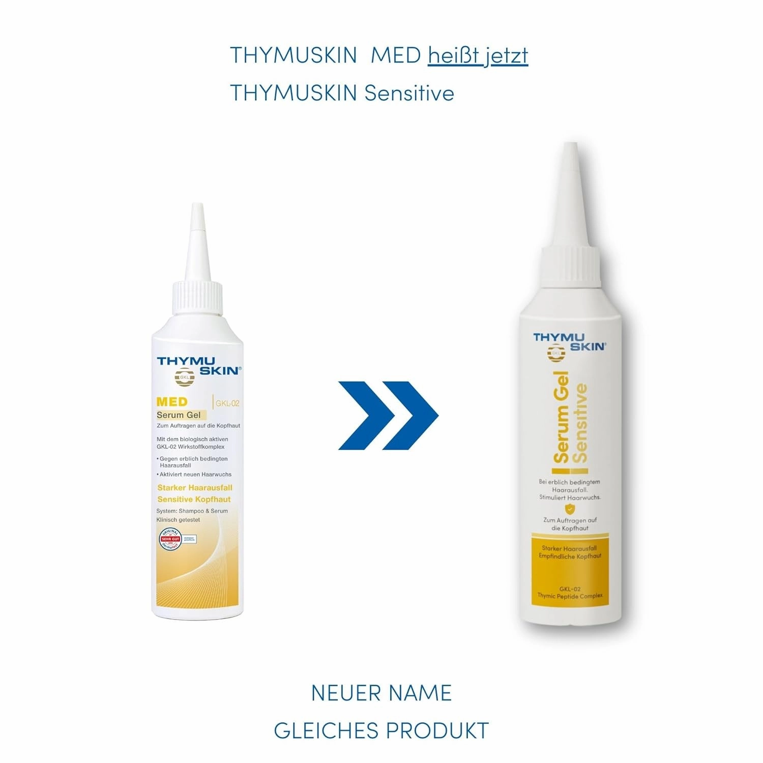 Thymuskin Med Serum Gel - Advanced Hair Peptide Serum for Hair Growth & Density - Hair Care Solution with Multi-Peptide Formula - Hydrating Serum for Scalp Health