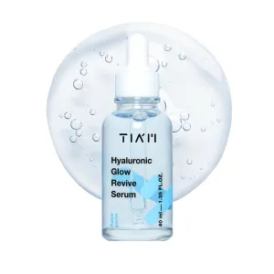 TIA'M Hyaluronic Glow Revive Serum, 1.35 fl oz, Lightweight & Non-Sticky Face Serum for Deep Hydration and Calming, Ideal for Dry, Dehydrated Skin, Korean Skin Care
