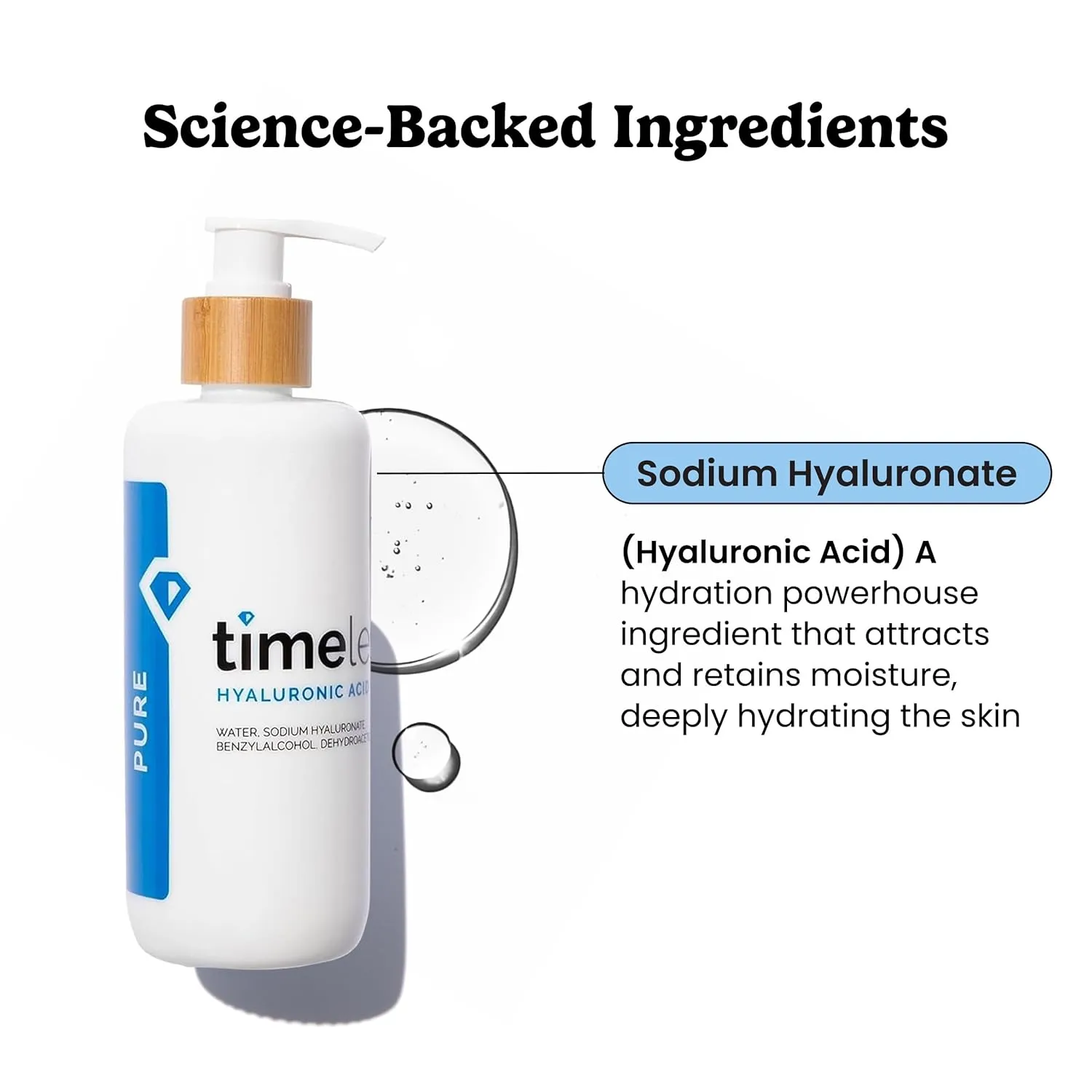 Timeless Skin Care Hyaluronic Acid 100% Pure Serum - Hydrating Face Serum for Personal Care - Fragrance-Free - Hyaluronic Acid - for Skin Care - 8 oz