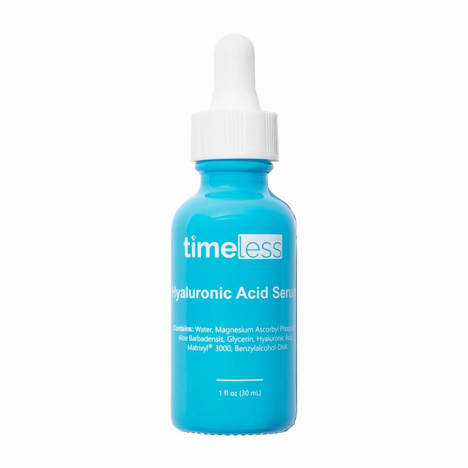 Timeless Skin Care Hyaluronic Acid - Hydrating Face Serum for Personal Care - Fragrance-Free Hyaluronic Acid Serum with Vitamin C & Matrixyl 3000-1 oz