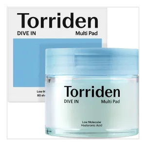 Torriden DIVE IN Multi Pad (80 pads) | Serum infused Facial Pads for Cooling, Soothing, Hydrating Spot Masking | Hyaluronic Acid, Panthenol, Allantoin