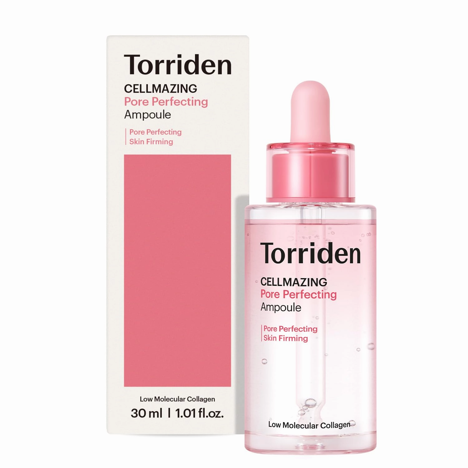 Torriden CELLMAZING Pore Perfecting Ampoule 30ml (1.01 fl.oz.) | Tightening Pores and Improving Skin Elasticity | 5D Collagen, Peptide Complex, PHA, LHA | Korean Facial Serum
