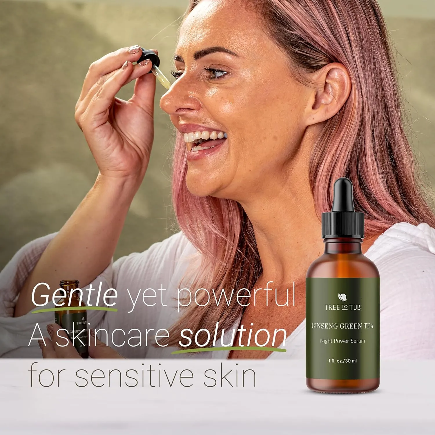 Tree To Tub Anti Aging Retinol, Vitamin C, Hyaluronic Acid Serum for Face & Wrinkles - Hydrating Facial Serum for Dry & Sensitive Skin, Night Serum for Women & Men w/Vitamin A, E, Glycolic Acid