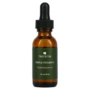 Tree To Tub Illuminating Vitamin C Serum - Triple Vitamin C Hydrating Serum for Face, Hyaluronic Acid - Maximum Anti-Aging Power Glow - Antioxidant for Dry, Sensitive Skin