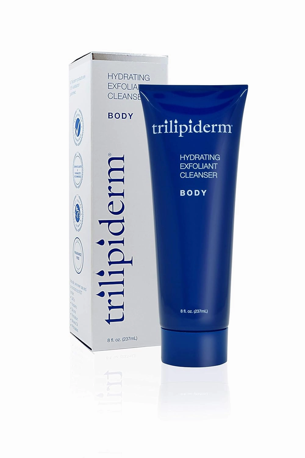 Trilipiderm Hydrating Exfoliant Cleanser – 3-in-1 Body Wash, Scrub, and Hydrator, 8 Ounce Tube