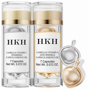 Triple Retinol &Triple Vitamin C Serum for Face - Anti-Aging Wrinkle Night Retinol  HPR Capsules, Peptide Serum for Women, Reduce Fine Lines, Tighten Sagging Skin Vitamin A