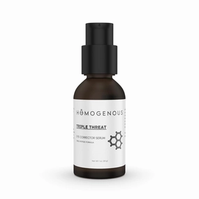 Triple Threat Eye Corrector Serum, Triple Peptide Formula, 1 oz Amber Glass Pump Bottle