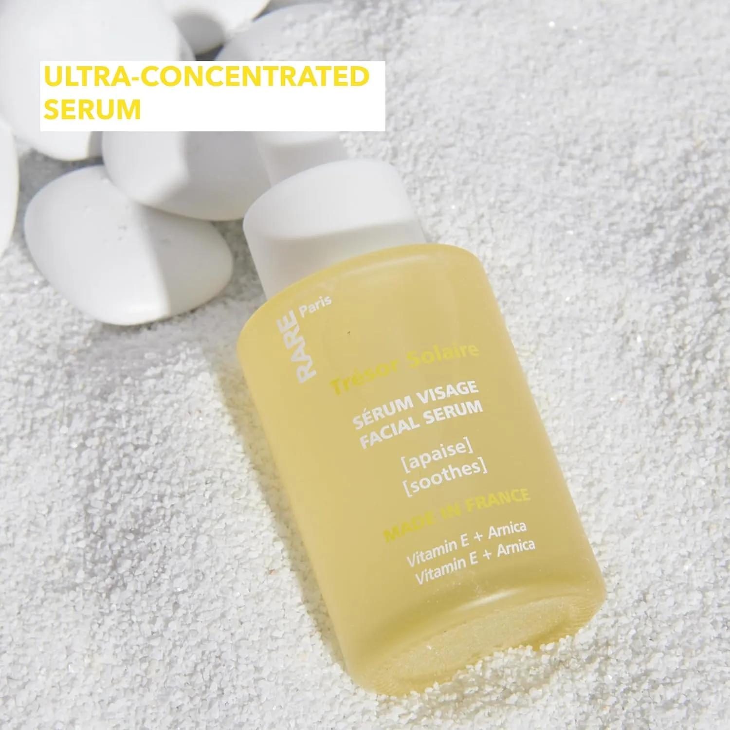 Trésor Solaire - Soothing Facial Serum - Soothing & Strengthening - With Vitamin E & Arnica - Brightening, Firming & Revitalizing - Multi-Active Serum Formula - 1oz