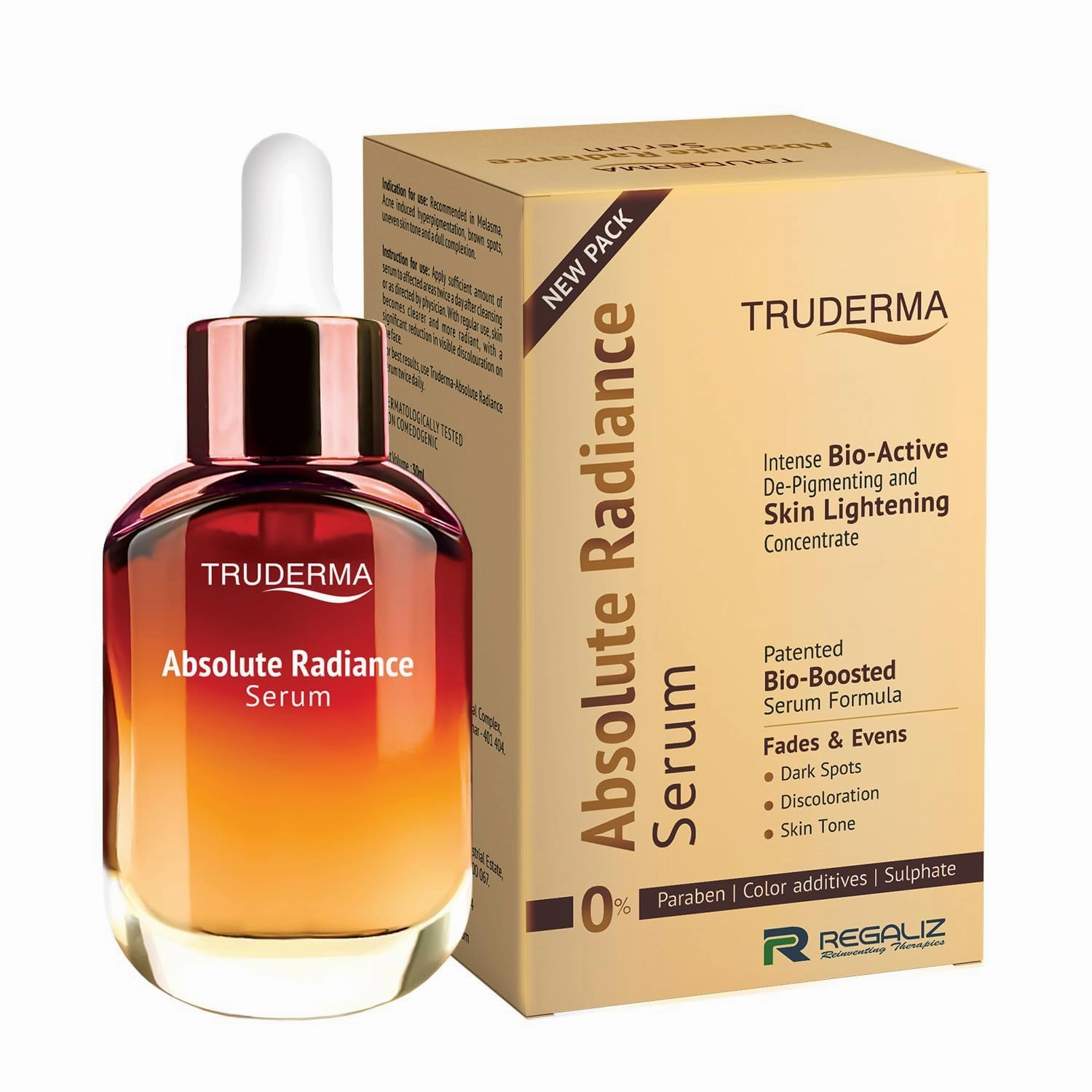 tru'derma Absolute Radiance Serum | Intense Bio-Active De-Pigmenting & Skin Brightening Concentrate | 30ml