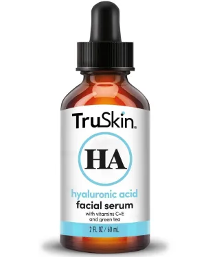 TruSkin Hyaluronic Acid Serum for Face   7 Ultra Hydrating Ingredients – Best Face Serum for Moisturizing, Visibly Plumping Skin & Smoothing the Look of Fine Lines, 2 fl oz