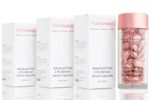 TURBINNE Pure 2.5% Retinol Serum Capsules. Look 5 Years Younger In Just 30 Days. Powerful Anti -Aging, Deep Hydration, Brightening, Reduce Wrinkles, Acne Scars, Dark Spots. Complete Skincare Capsules