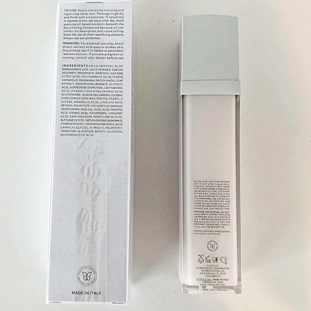 U Beauty Resurfacing Compound - Anti-Aging Daily Serum with Mandelic Acid, a Gentle Blend of Exfoliants, Retinol   Vitamin C for Smoother, Brighter, & Revitalized-Looking Skin - 1.7 fl oz