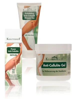 Ultimate Cellulite Removal Treatment Kit - Serum, Shower Gel and Cream - Body Firming, Tightening and Toning