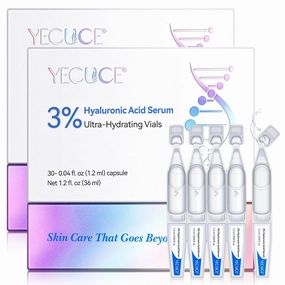 Ultra Hyaluronic Acid Serum For Face - 3% Hyaluronic Acid Tubes 30 Vials, Intensive Moisturizing, Skin Tightening, Skin Barrier Repair, Anti Aging(pack of 2)