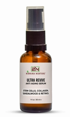 Ultra Revive Anti Aging Serum Reduce Wrinkles, Fine Lines, Tightening Skin, Boost Skin Firmness, Hydration – Centella asiatica Stem Cells, Collagen, Sandalwood, Bakuchiol, Retinol