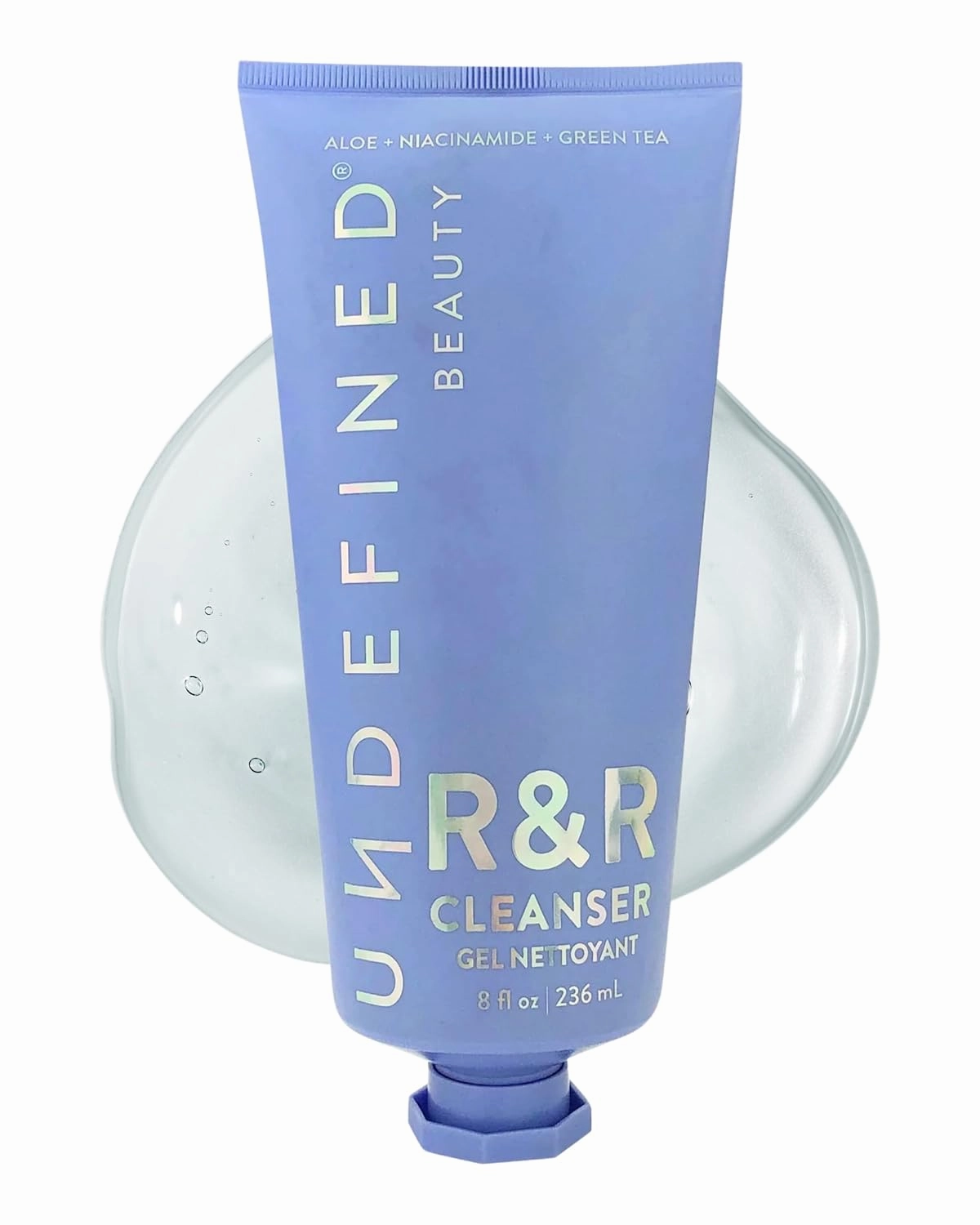 Undefined Beauty R&R Cleanser 8oz – Balancing Gel Cleanser with Niacinamide, Centella, Green Tea & Tremella Mushroom