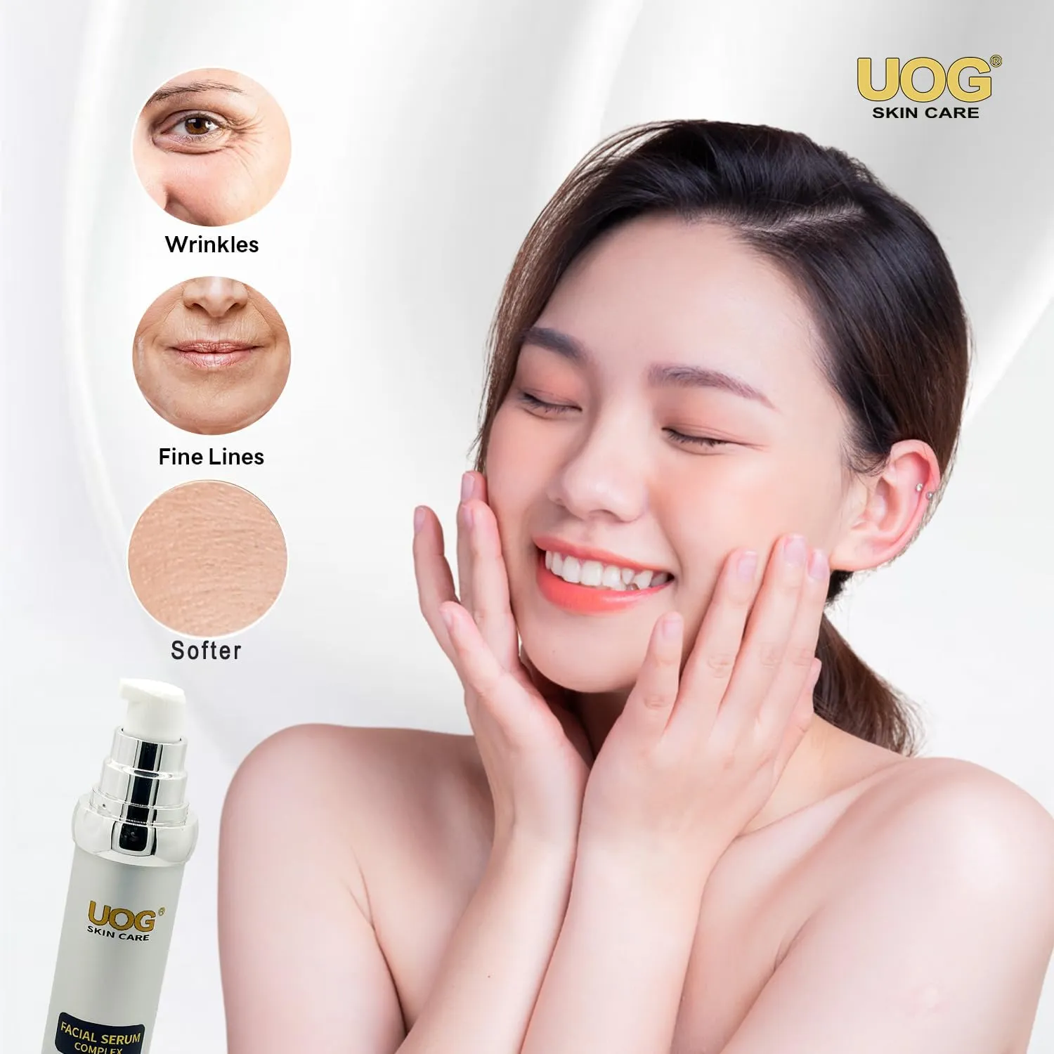 UOG Face Serum Complex – Hydrating & Firming Face Serum| Lifts, Tightens & Improves Skin Texture | Reduces Fine Lines & Wrinkles for Neck & Jawline | Advanced Skin Recovery 50ml/1.7oz
