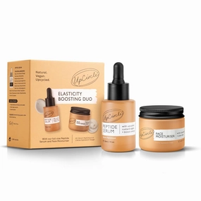 UpCircle Elasticity Boosting Duo – Peptide Serum and Face Moisturiser Duo – Niacinamide, Tripeptide   Aloe Vera – Boosts collagen   elasticity - Vegan   Cruelty-Free
